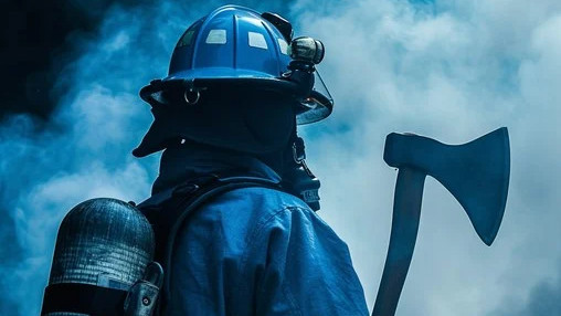 Exhausted Firefighter