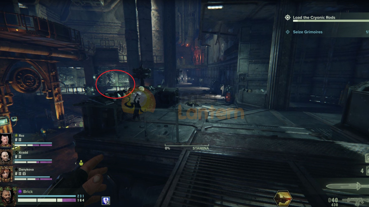 Check the marked area in the Control Chamber