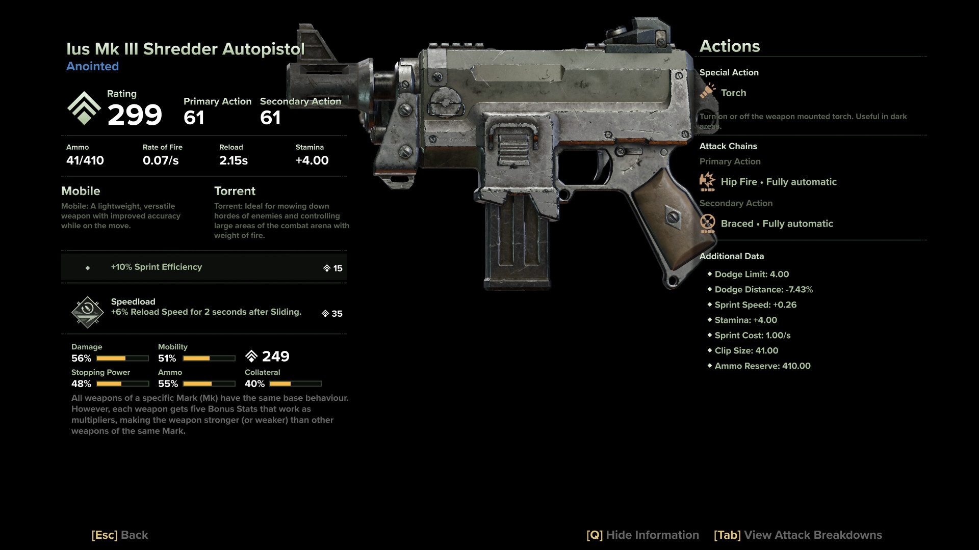 Ius Mk III Shredder Autopistol