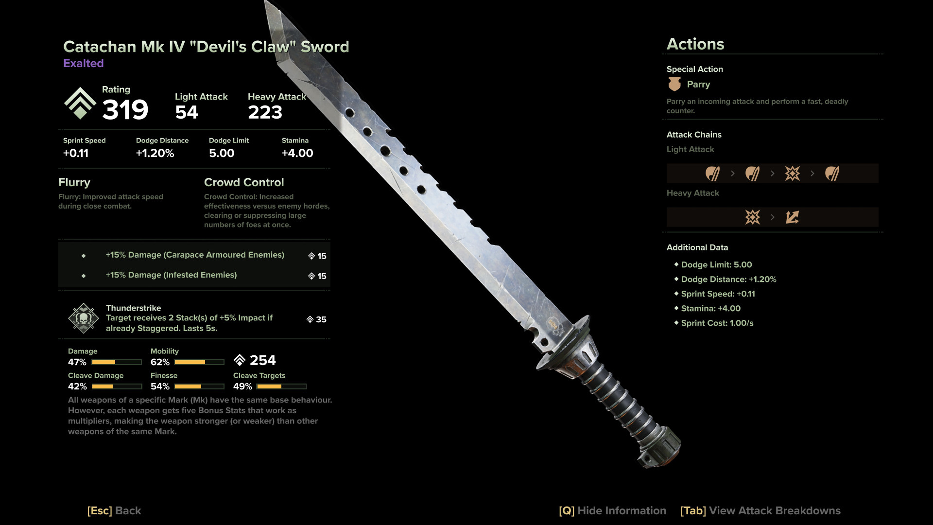 Catachan Mk IV "Devil's Claw" Sword
