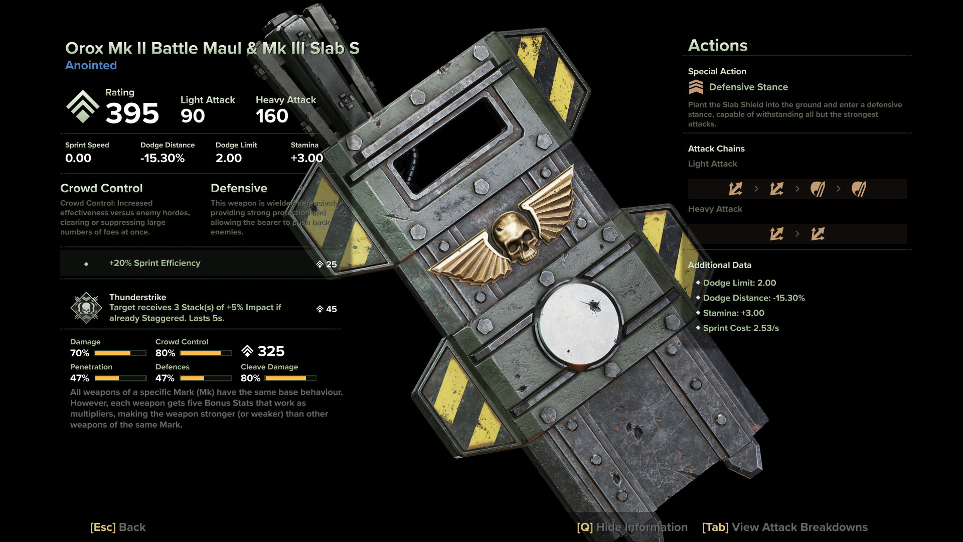 Orox Mk II Battle Maul & Mk III Slab Shield