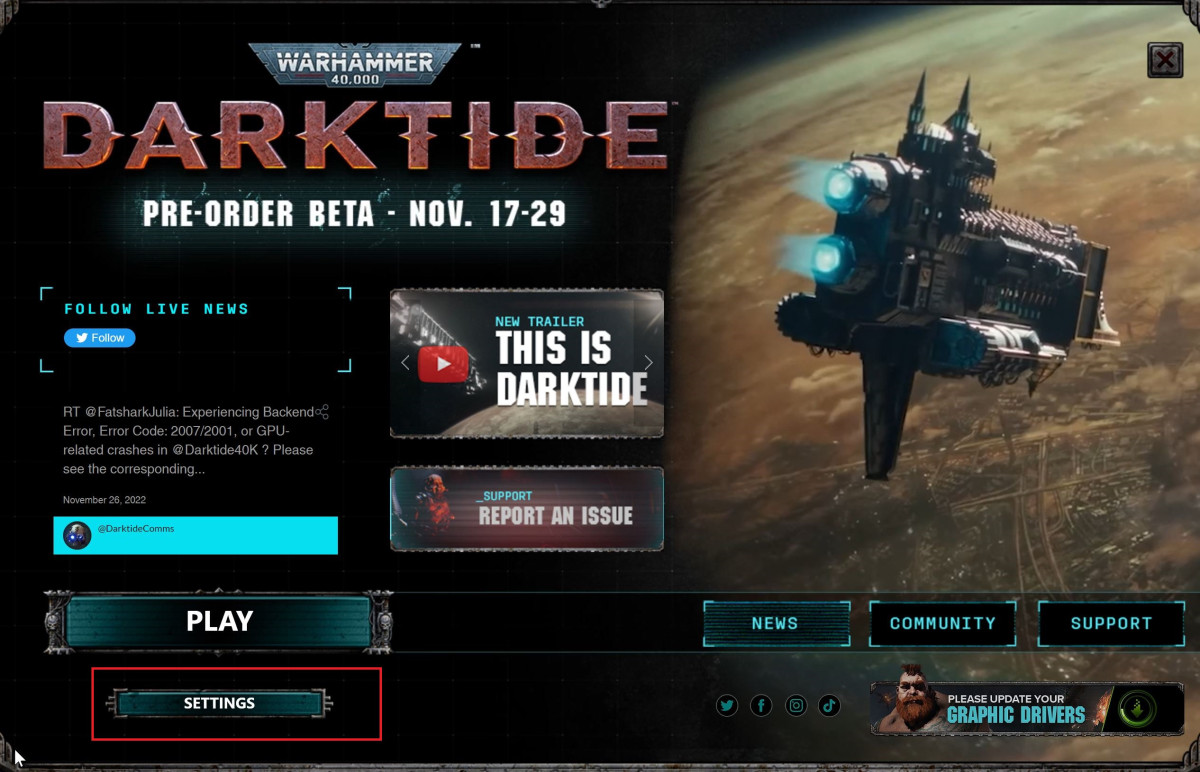 Warhammer 40K: Darktide PC best settings and performance tips