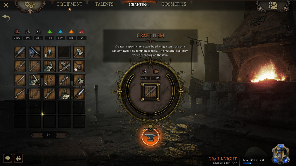 Vermintide 2 lets you craft any unlocked weapon yourself