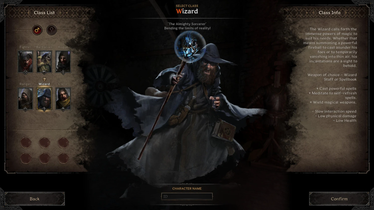 Dark and Darker Wizard Class