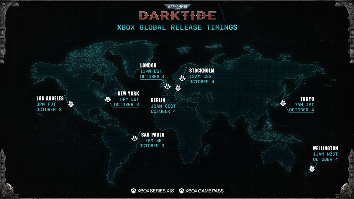 Darktide release schedule for XBOX