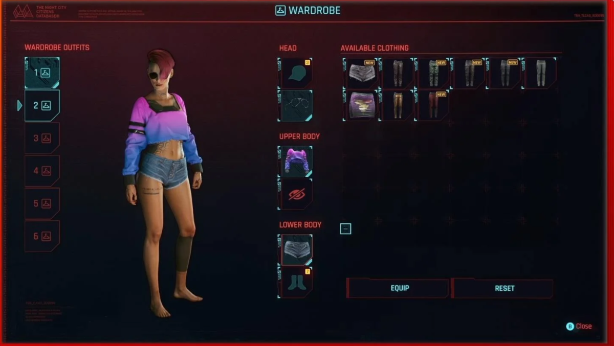 Transmog System in Cyberpunk 2077