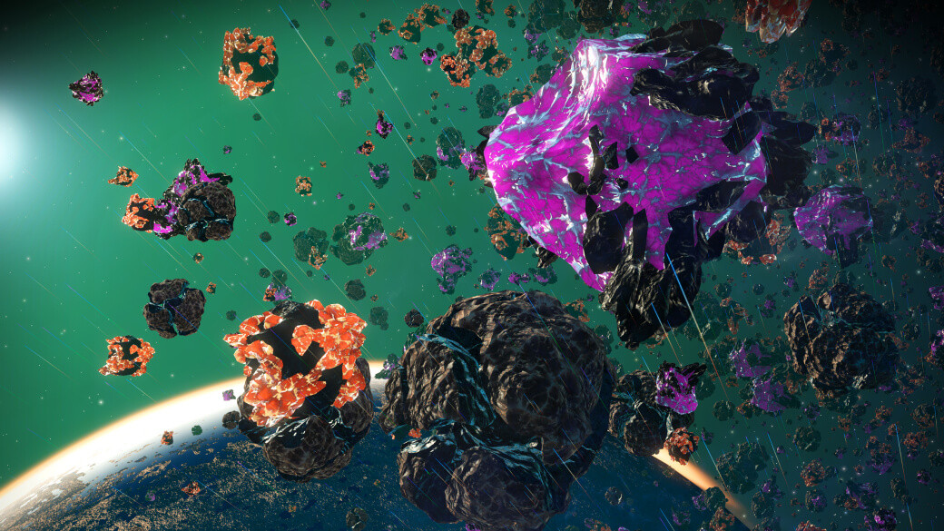 New exotic asteroids in No Man's Sky