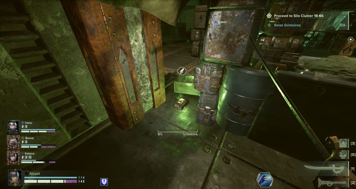 The Grimoire can spawn behind these boxes