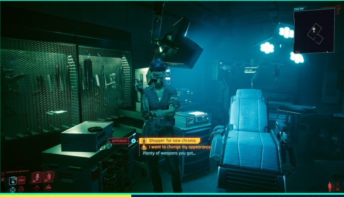 Ripperdoc in Cyberpunk 2077