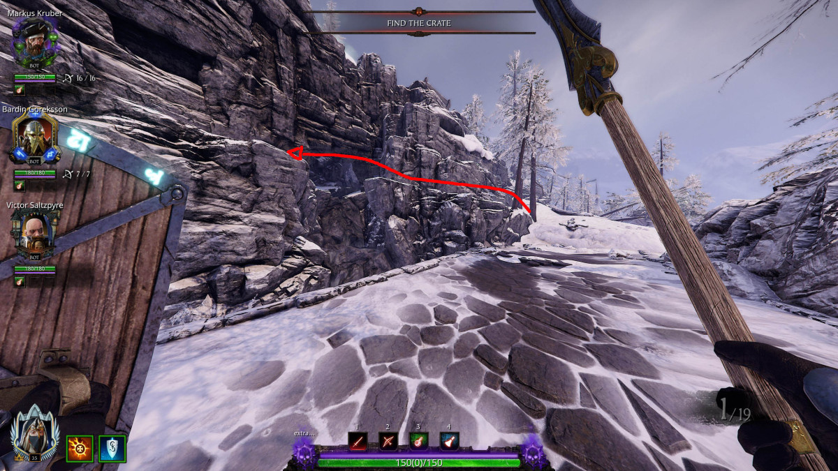 How to find the cave for the second icicle