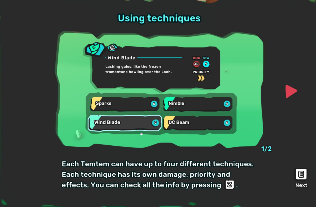 Techniques in Temtem